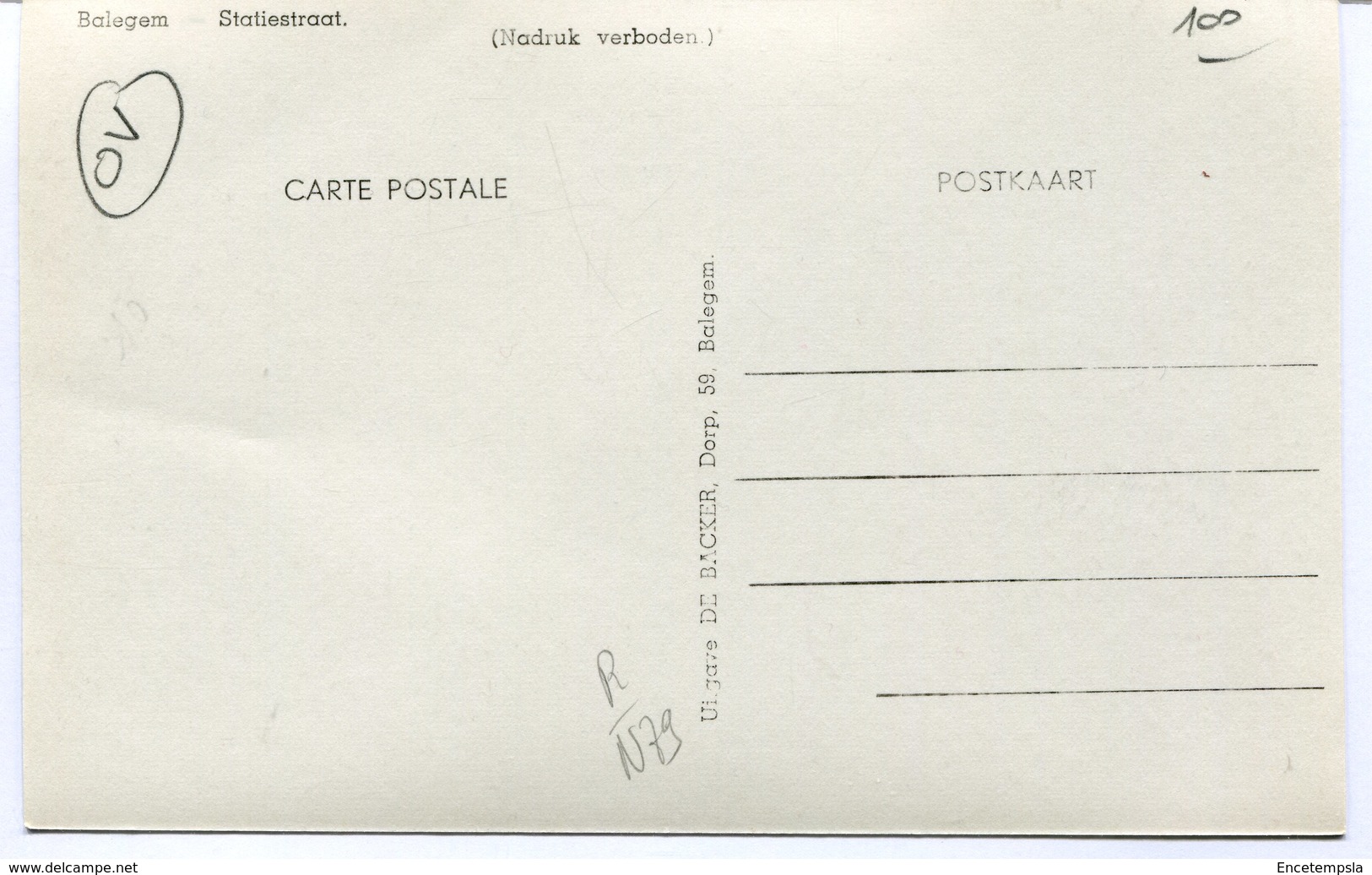 CPA - Carte Postale - Belgique - Balegem - Statiestraat ( SVM11946 ) - Oosterzele
