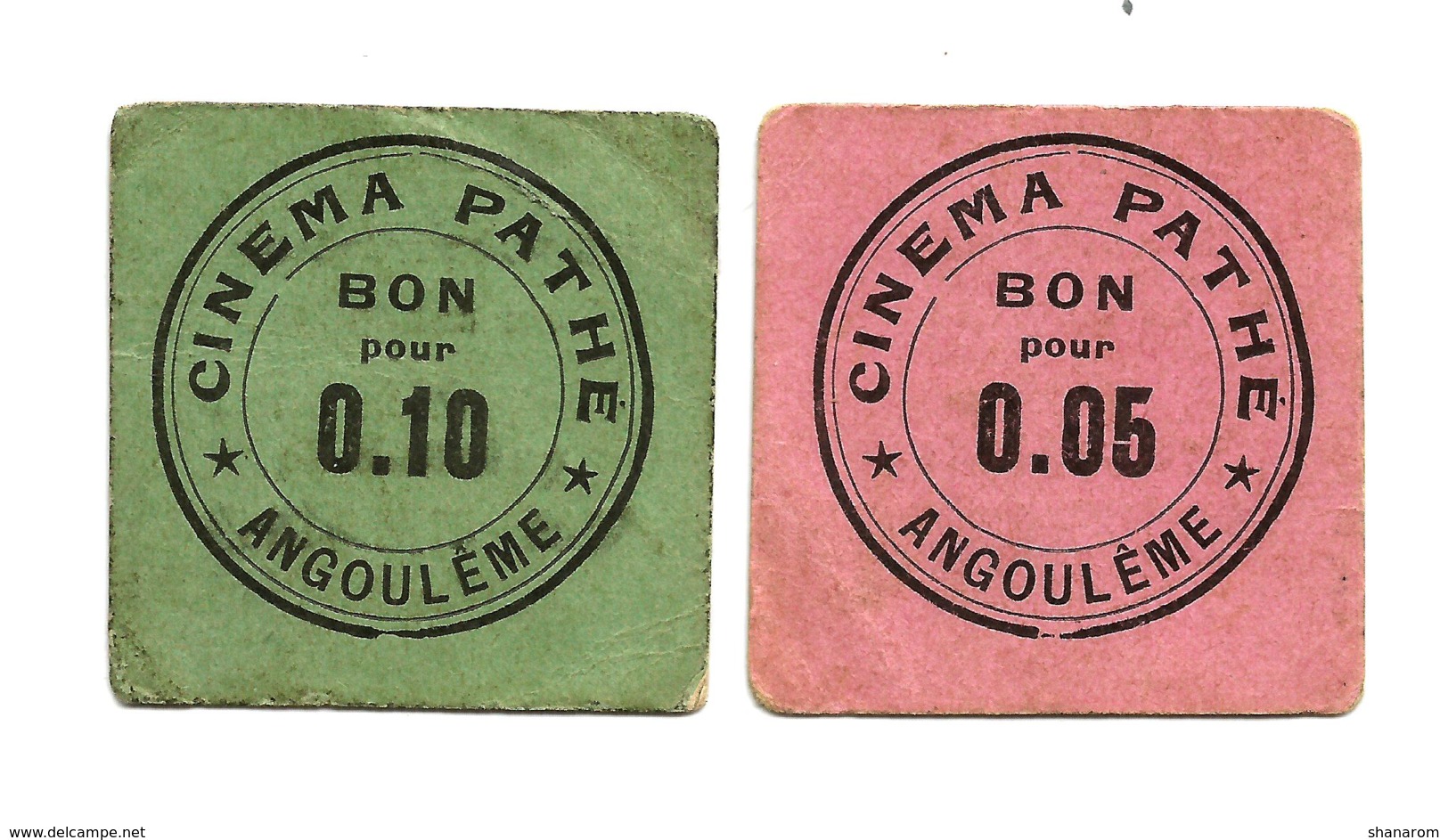 1914-1918 // ANGOULEME // CINEMA PATHE // 5 & 10 Centimes - Bons & Nécessité
