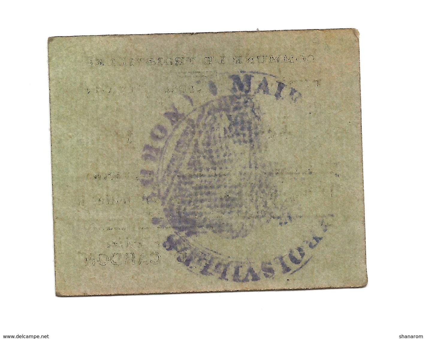 1914-1918 // Commune De TROISVILLES (Nord) // Bon De Dix Centimes - Bons & Nécessité