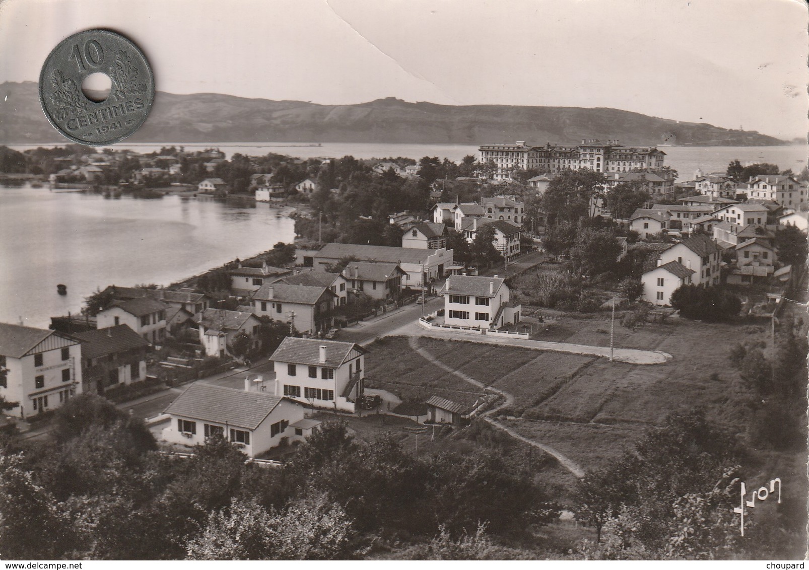 64 - TRES BELLE CARTE POSTALE SEMI MODERNE DE HENDAYE  VUE AERIENNE - Hendaye