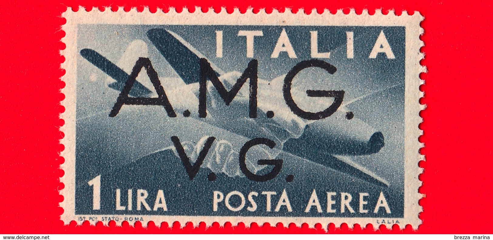 Nuovo - MNH -  ITALIA - Trieste AMG VG - 1946 -  Serie Democratica - Stretta Di Mano, Caproni-Campini 1 - 1 - P. Aerea - Nuovi