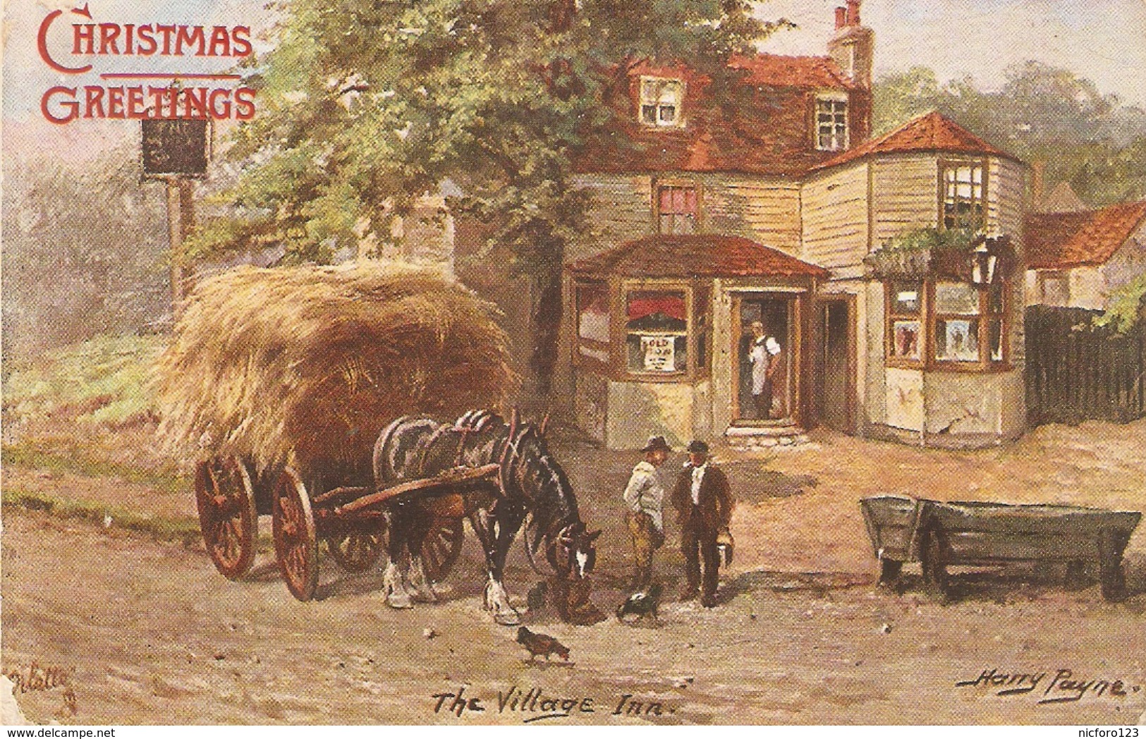 "Harry Payne. The Village Inn" Tuck Oikette Village Life Series PC  9452 - Tuck, Raphael