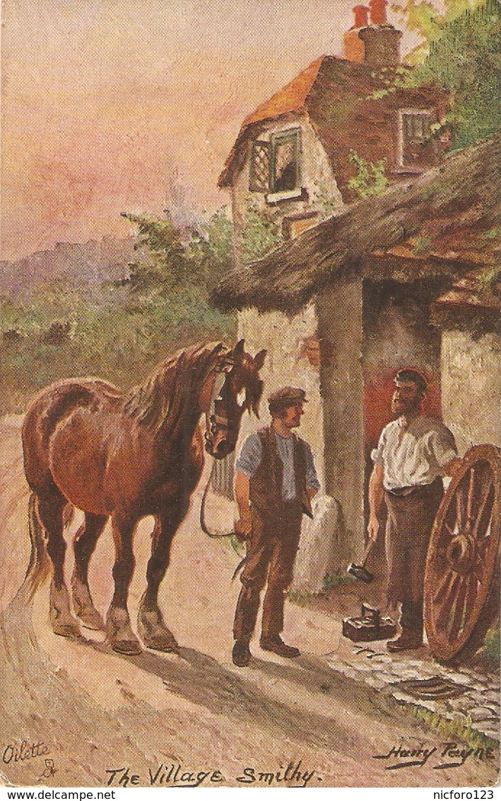 "Harry Payne. The Village Smithy" Tuck Oikette Village Life Series PC  9452 - Tuck, Raphael