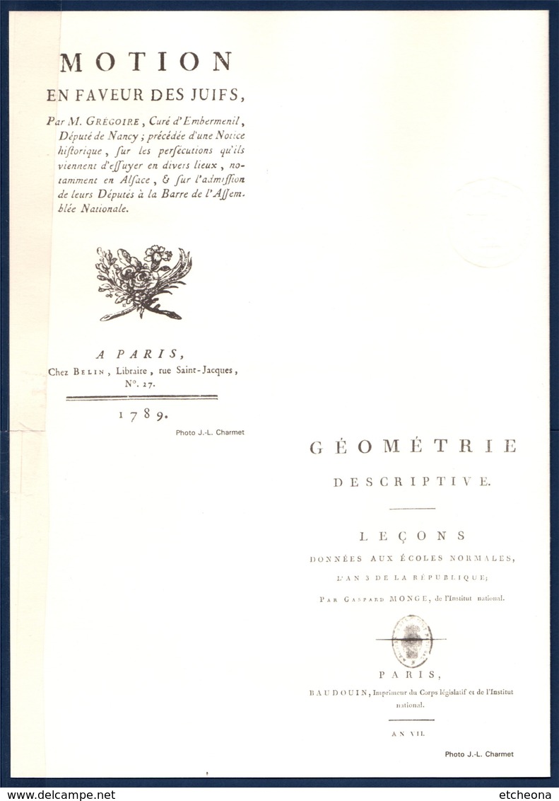 = Bicentenaire De La Révolution Collection Historique De France 1er Jour BFn°12 Timbres 2667 2668 2669 2670 Paris Beaune - Documents Of Postal Services