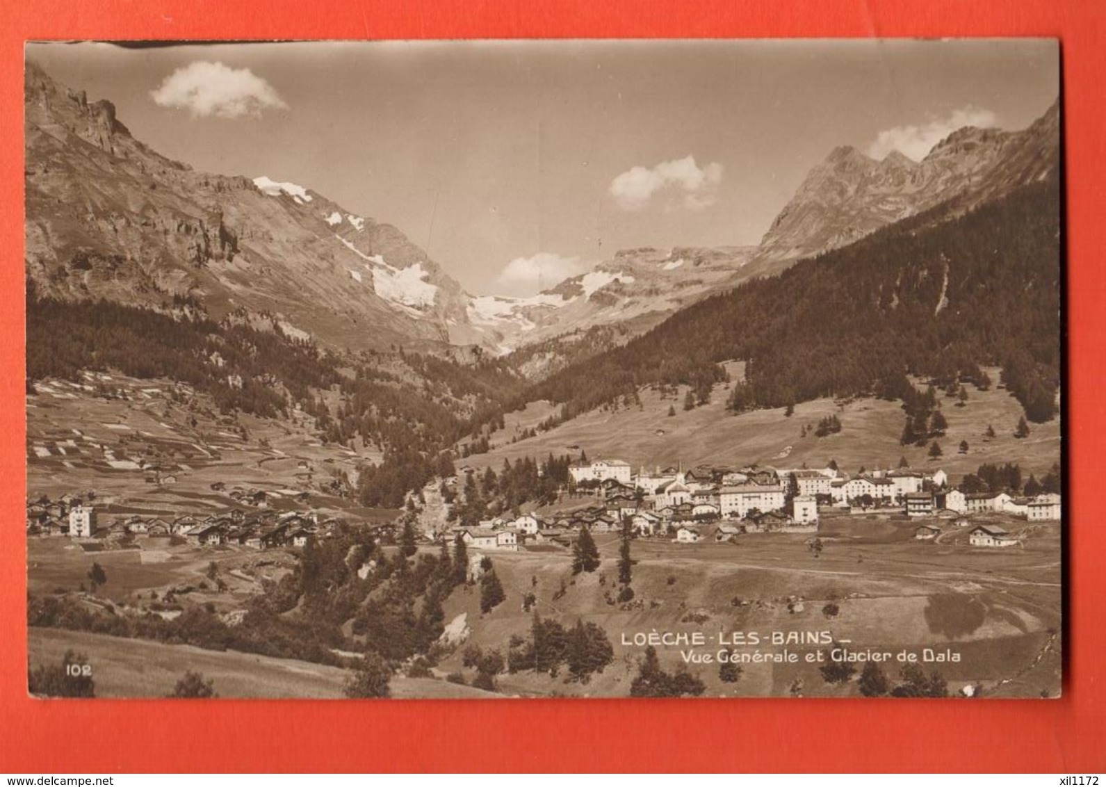 FPA-39 Leukerbad Loèche-les-Bains Glacier De Dala. Sepia. Non Circulé Perrochet-David - Loèche