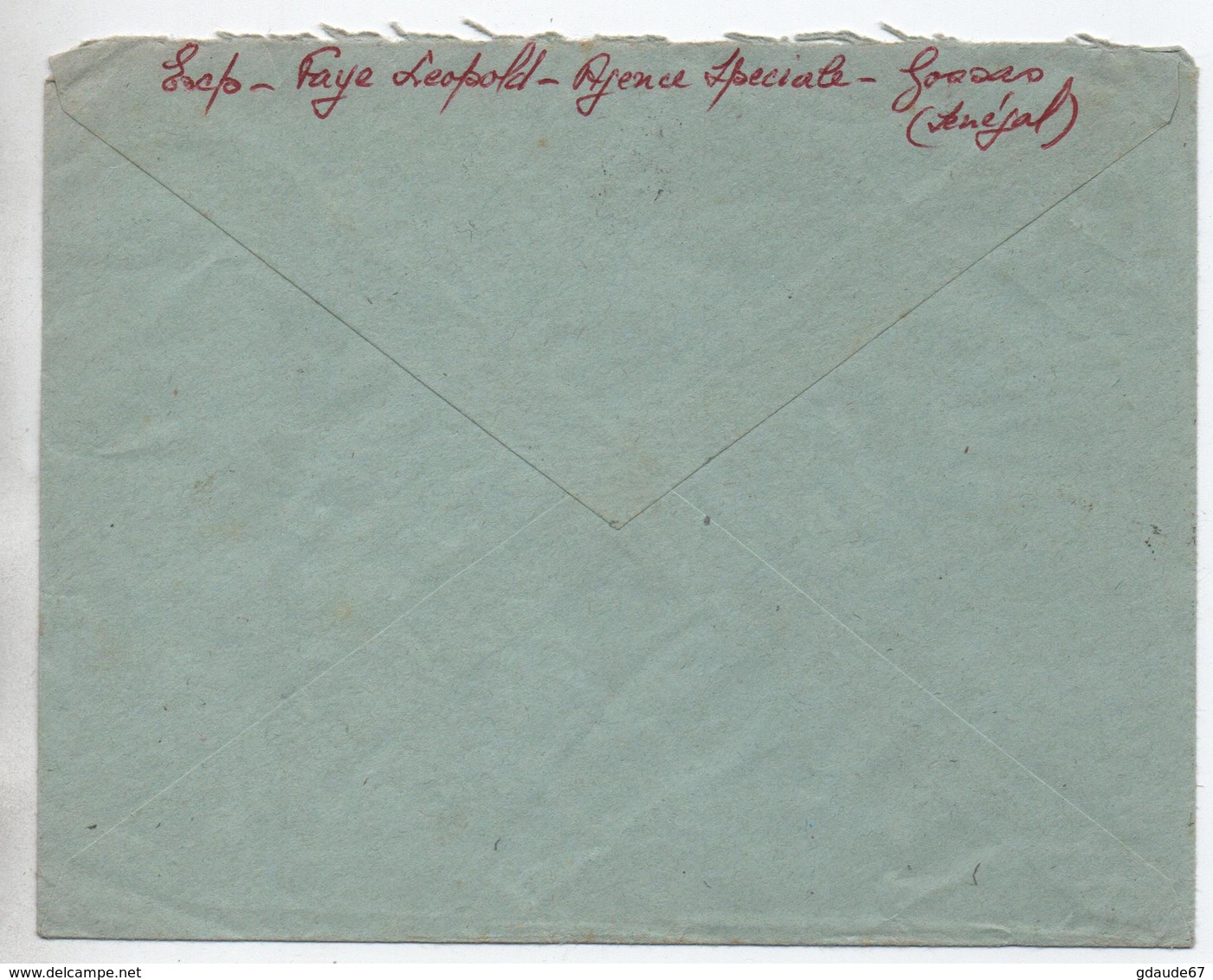 1958 - ENVELOPPE De GOSSAS (SENEGAL / AOF) - Lettres & Documents