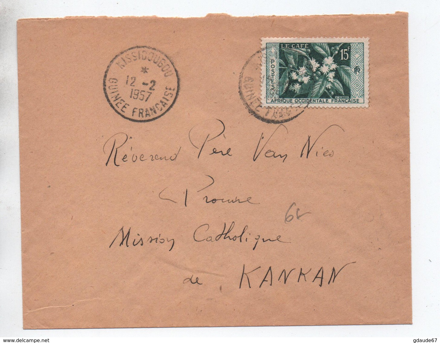 1957 - ENVELOPPE De KISSIDOUGOU (GUINEE FRANCAISE / AOF) - Cartas & Documentos