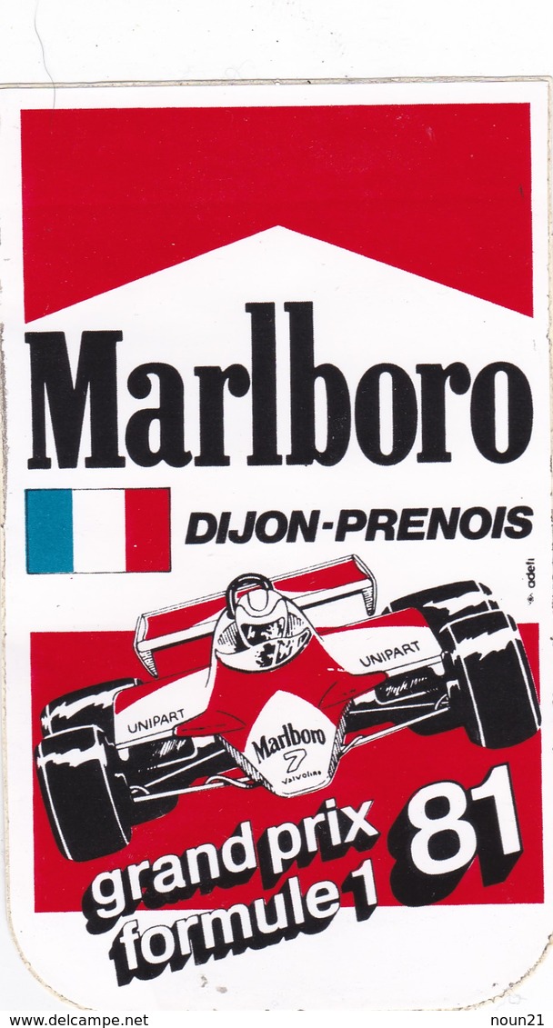 Autocollant Publicitaire - Sports - F1 - Automobile - Tabac MARLBORO - DIJON-PRENOIS ,1981 - Adesivi