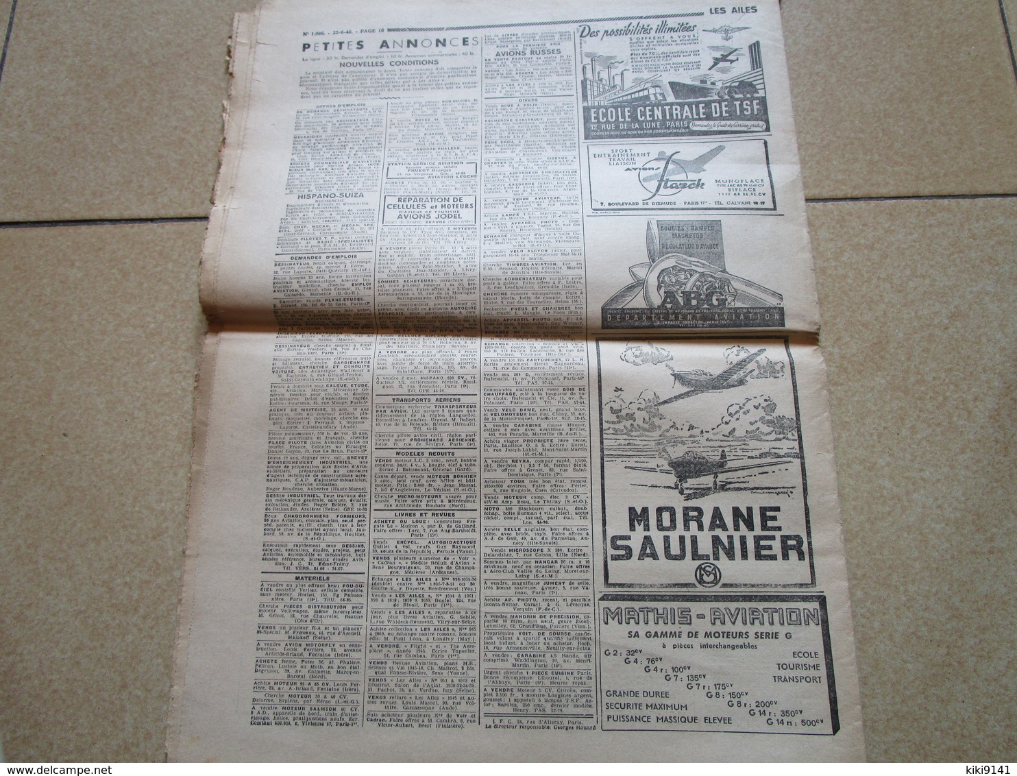 LES AILES - Journal Hebdomadaire De La Locomotion Aérienne - 26è Année - N° 1.066 - 22 Juin 1946 - 16 Pages - Autres & Non Classés