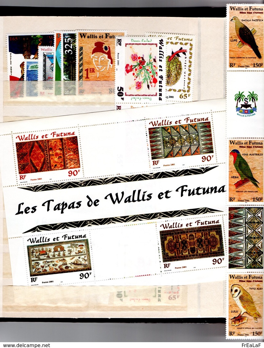 Lot Wallis Et Futuna 2001 Neufs (**) Du 548 Au 564 Et BF10 - Ungebraucht