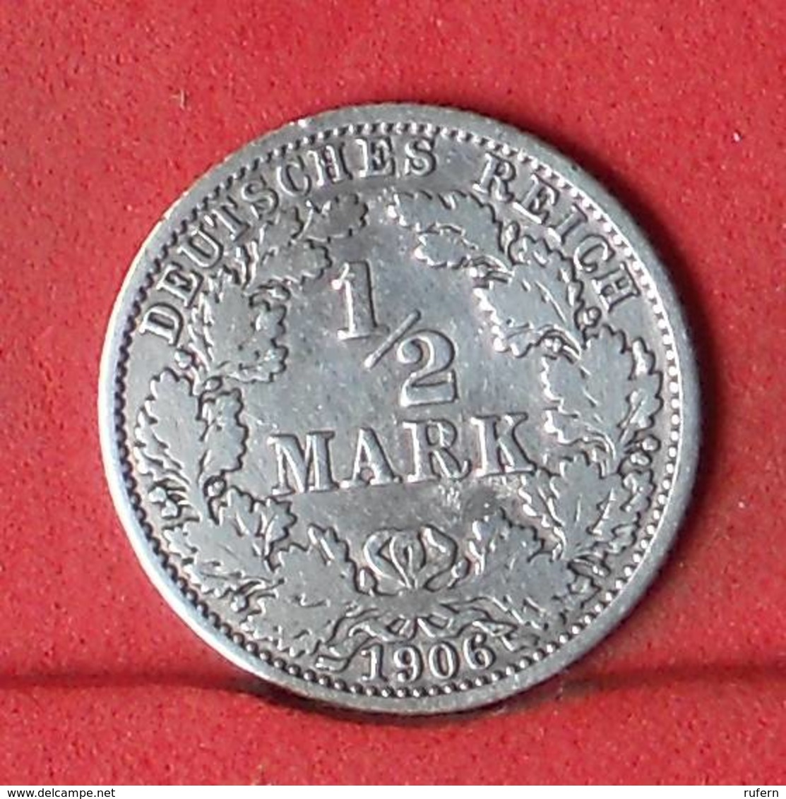 DEUTSCHES REICH 1/2 MARK 1906 A - ***SILVER***   KM# 17 - (Nº34309) - 1/2 Mark