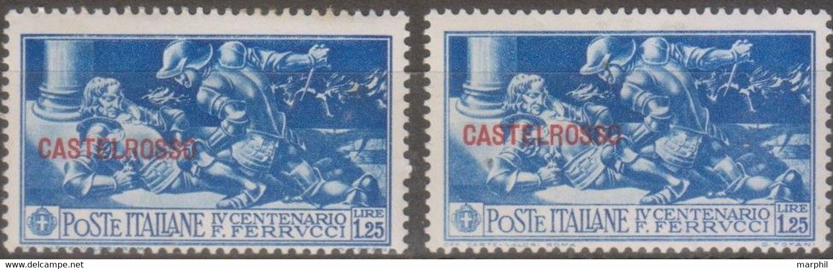Italia Colonie Castelrosso 1930 SaN°28 2v MH/* Vedere Scansione - Castelrosso
