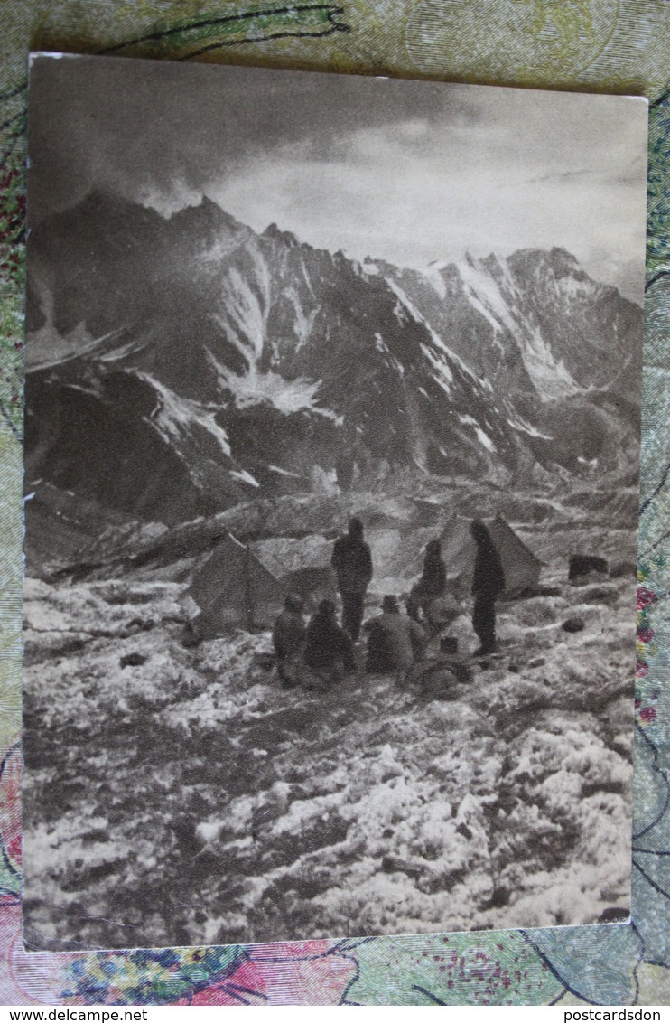 TAJIKISTAN - , Pamir Mountains - Old Soviet Postcard 1963 Mountaineering Alpinisme - Tagikistan