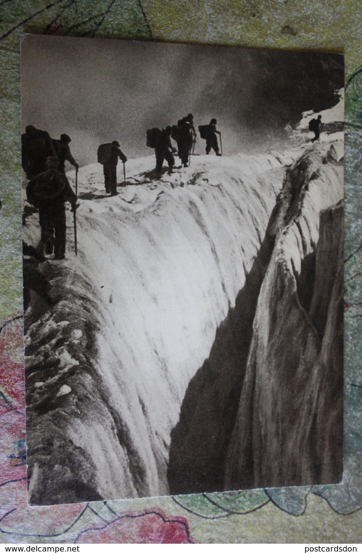 TAJIKISTAN - , Pamir Mountains - Old Soviet Postcard 1963 Mountaineering Alpinisme - Tajikistan