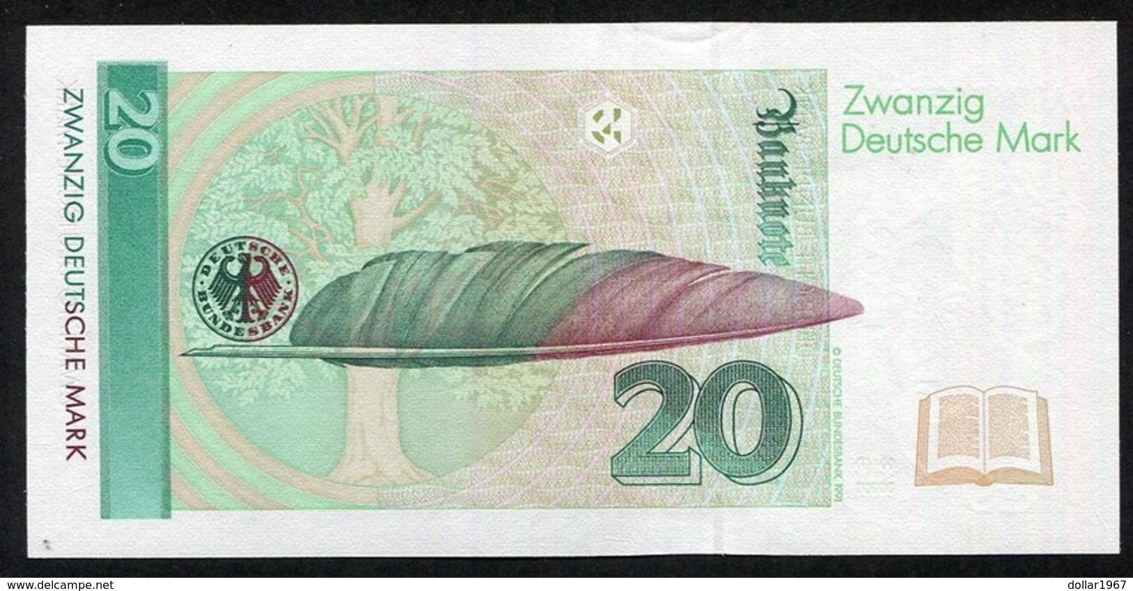 2 X 20 Deutsche Mark 1993 , Ersatznote/Replacement - ZA -A1 - See The 2 Scans For Condition.(Originalscan ) - 20 Deutsche Mark