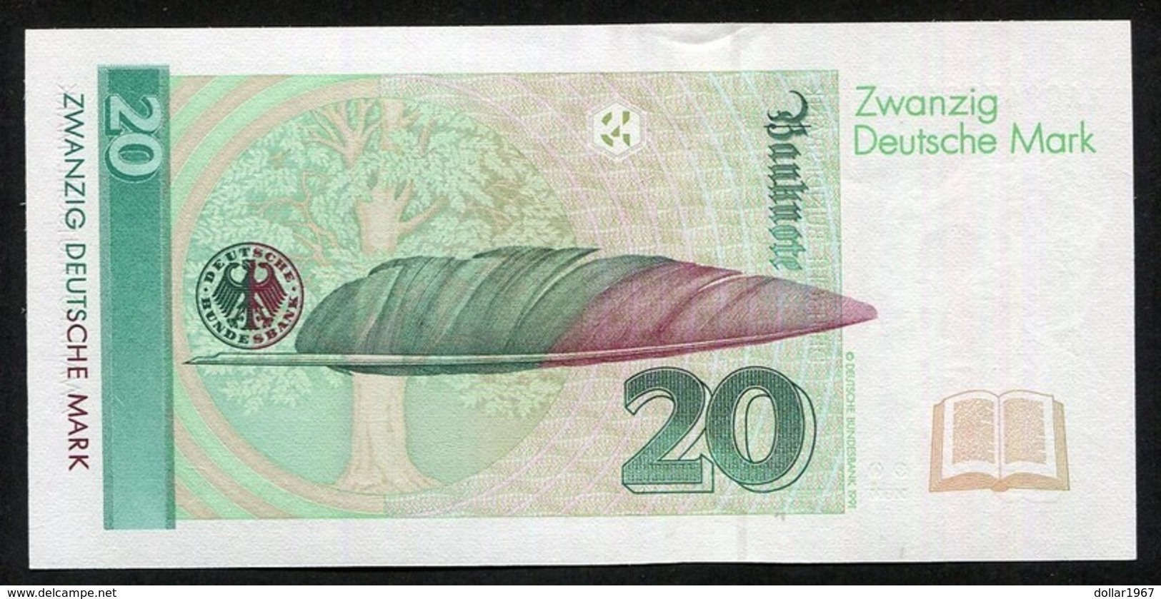 2 X 20 Deutsche Mark 1993 , Ersatznote/Replacement - ZA -A1 - See The 2 Scans For Condition.(Originalscan ) - 20 Deutsche Mark