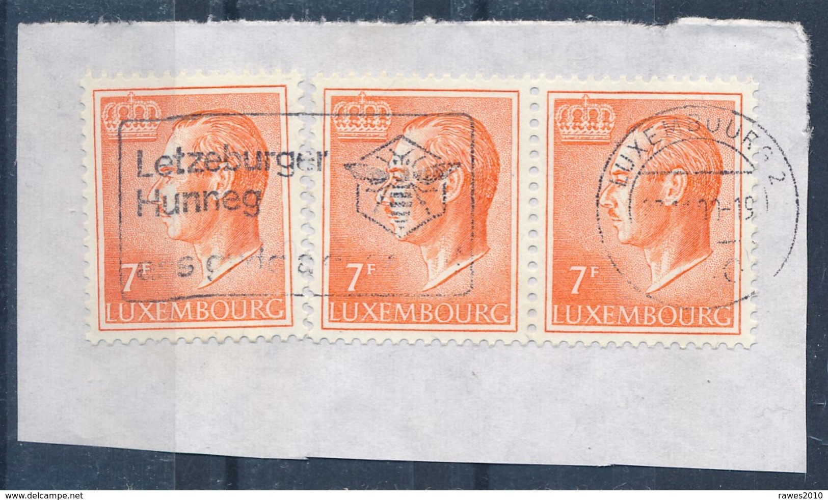 Luxemburg MWST 2000 Letzeburger Hunneg Biene 3x 7 F. Grossherzog - Macchine Per Obliterare (EMA)