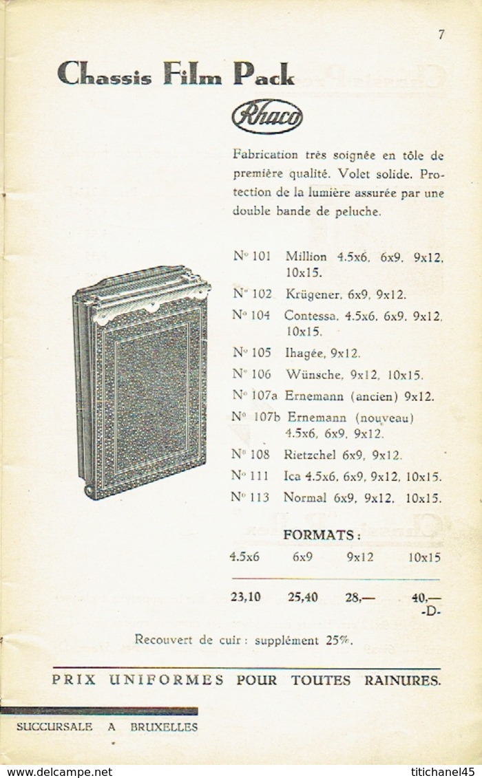 Catalogue De 1933 BEECKMANS & VEYS - Matériel & Accessoires PHOTO - 28 Pages - Matériel & Accessoires