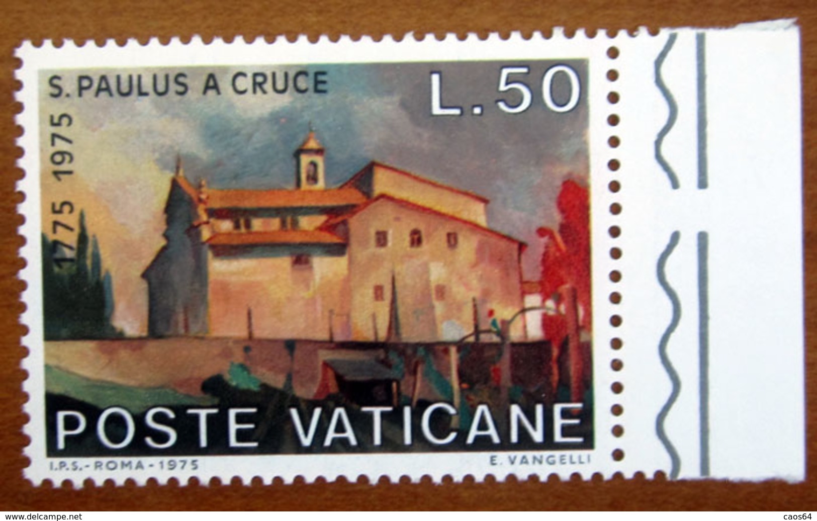 1975 VATICANO Religione Bicentenario San Paolo Della Croce Casa Dei Passionisti - Lire 50 -  Nuovo Con Bandella - Nuovi