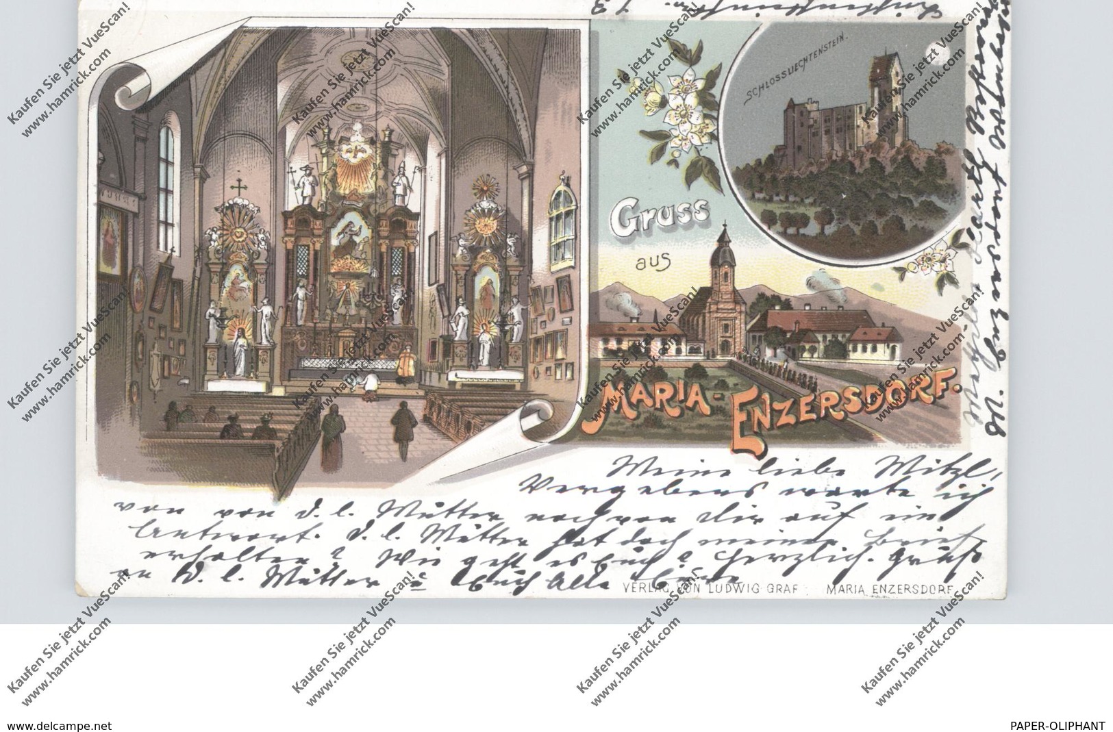 A 2344 MARIA ENZERSDORF, Lithographie 1900 - Maria Enzersdorf
