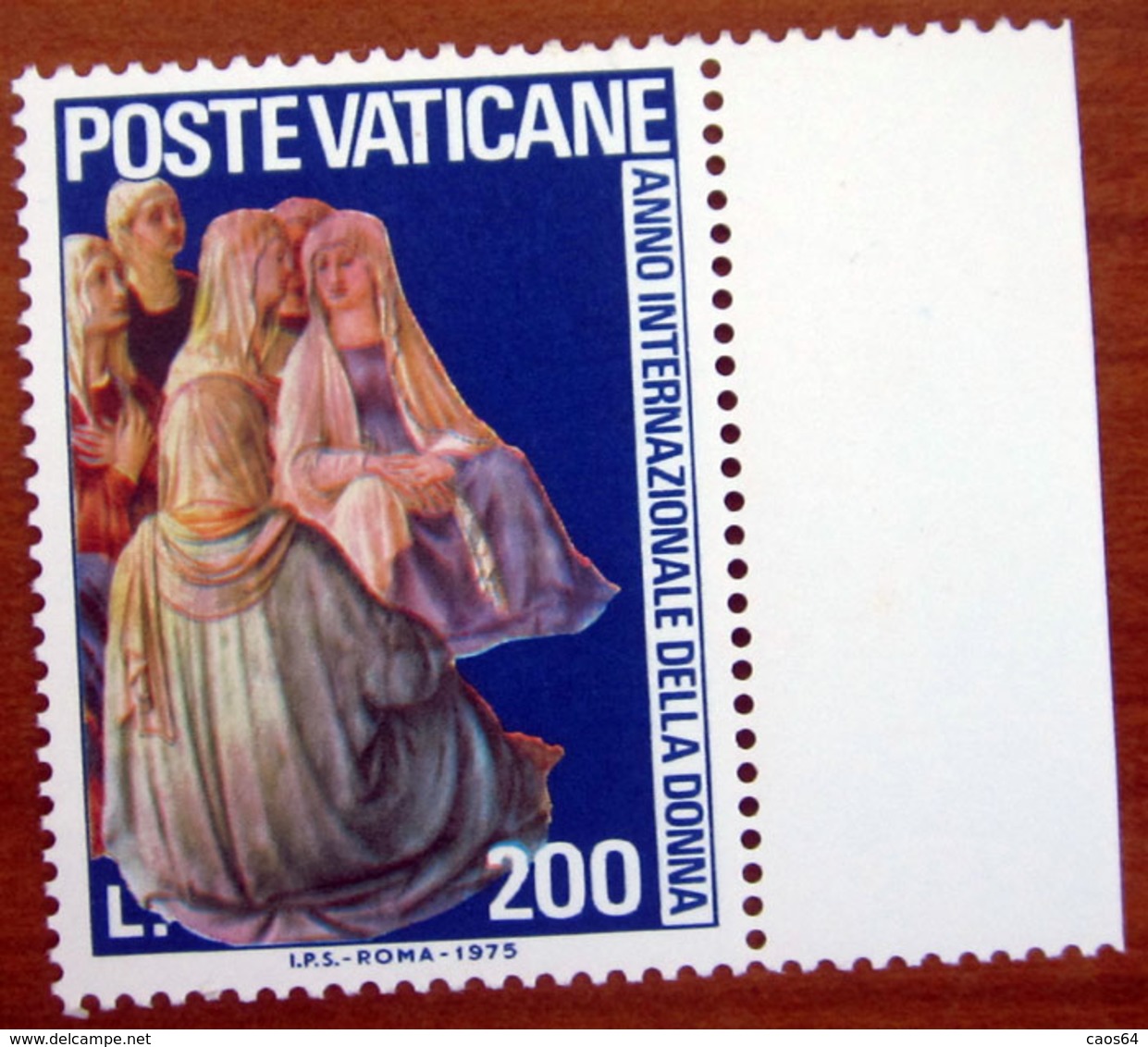 1975 VATICANO Anno Internazionale Della Donna  Figures Of Women - Lire 200  Nuovo Con Bandella - Nuovi