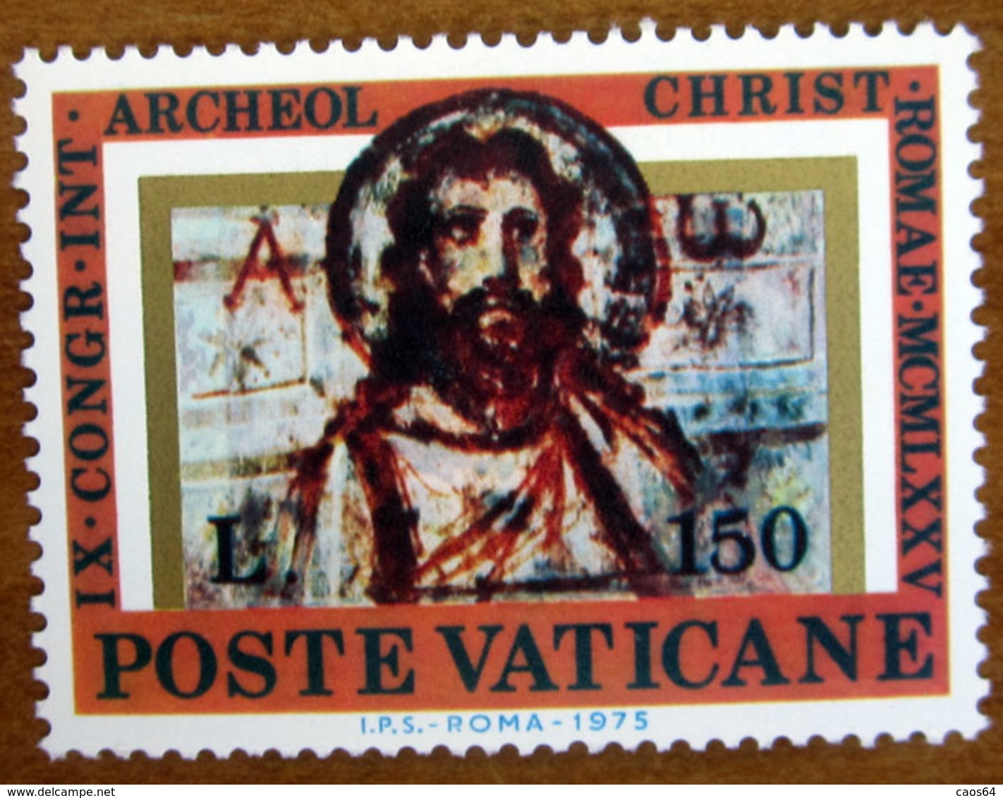 1975 VATICANO 9º Congresso Archeologia Cristiana - Immagine Di Cristo  Lire 150  Nuovo - Nuovi