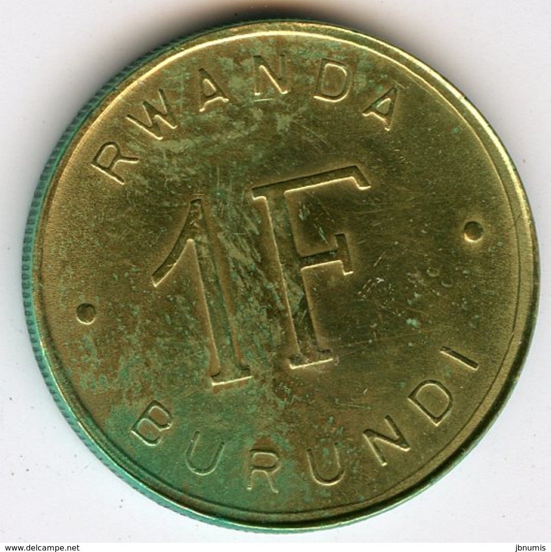 Rwanda Burundi 1 Franc 1961 KM 1 - Rwanda