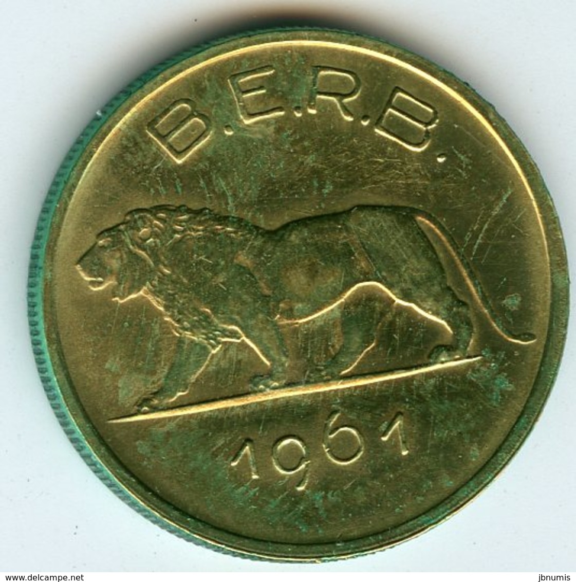 Rwanda Burundi 1 Franc 1961 KM 1 - Rwanda