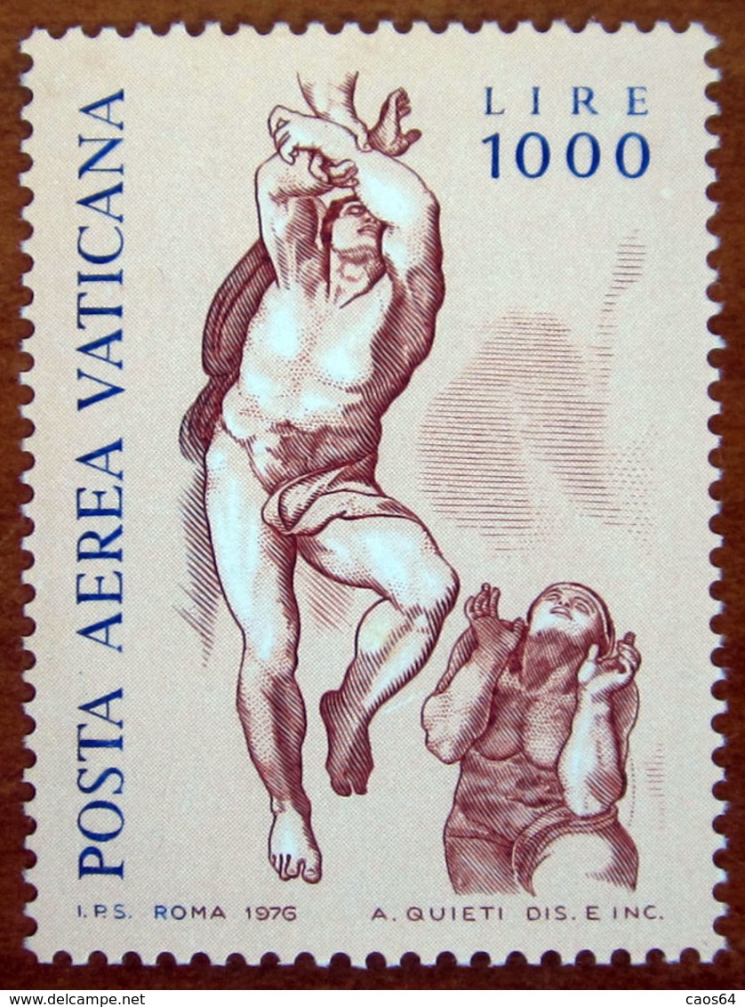 1976 VATICANO Posta Aerea Arte Michelangelo Angeli E Beati - Lire 1000  Nuovo - Nuovi