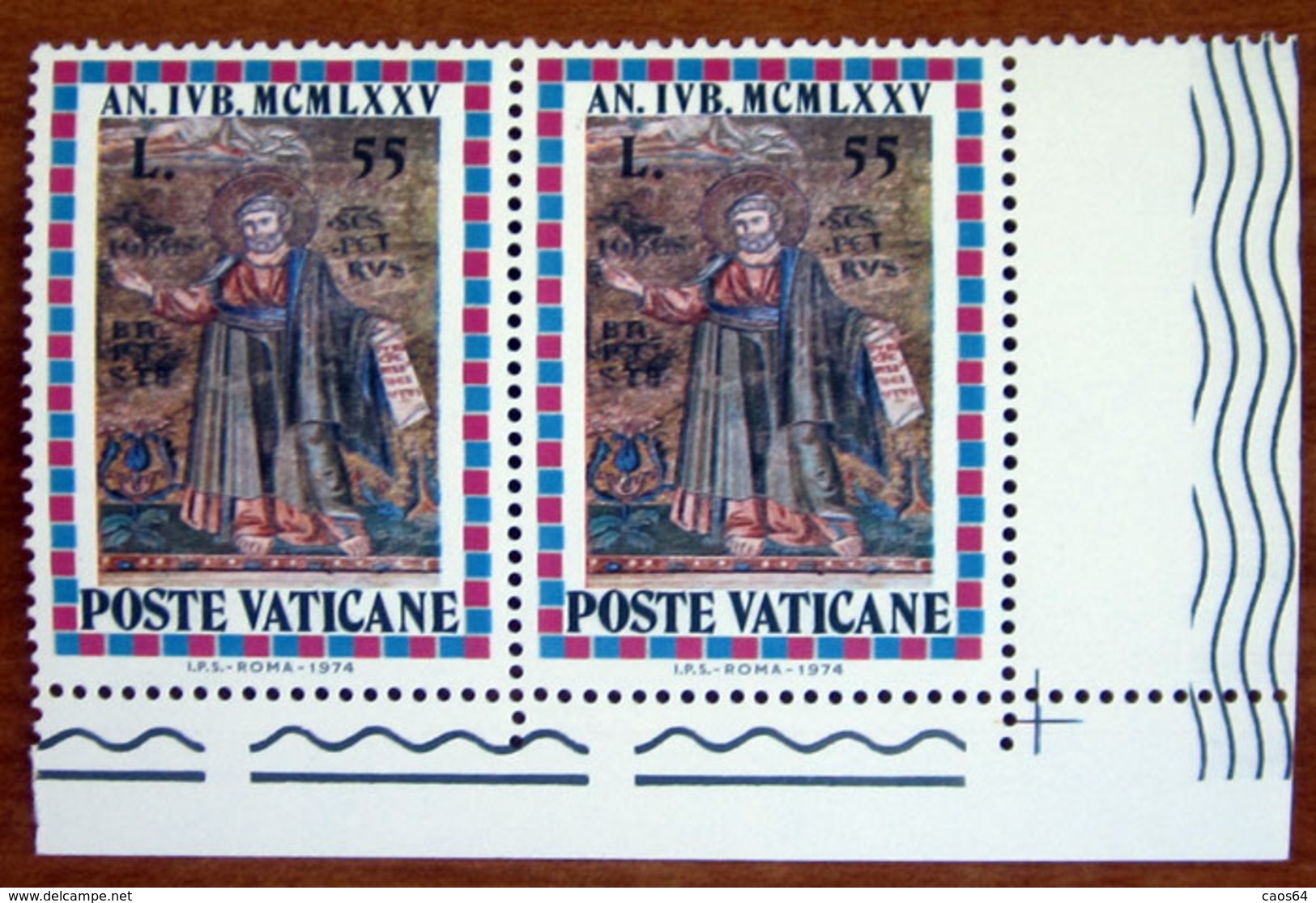 1974 VATICANO Anno Santo San Pietro - Lire 55 Coppiola  Nuovo Con Bandella - Nuovi