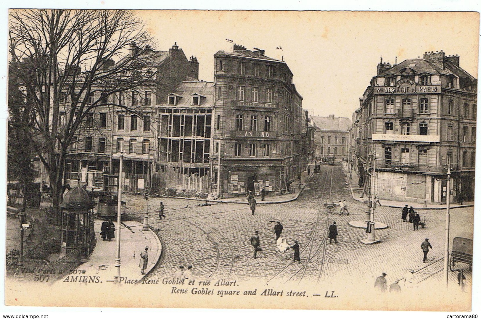 Amiens / Place René Goblet Et Rue Allart / Destructions WW1 / Ed. LL - Amiens