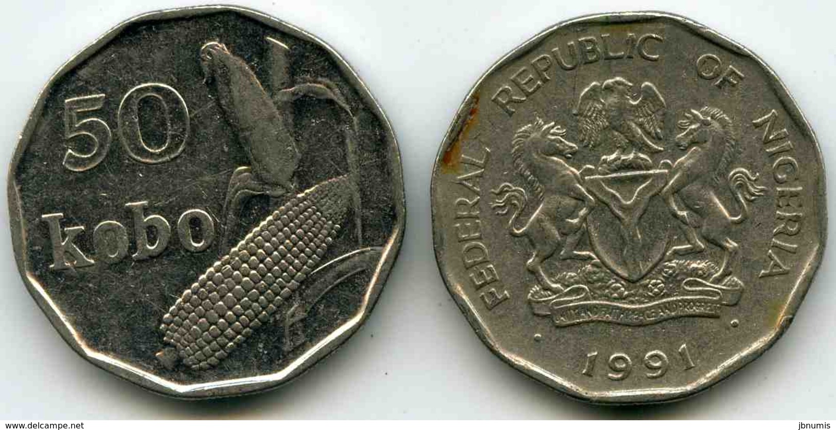 Nigeria 50 Kobo 1991 KM 13.1 - Nigeria