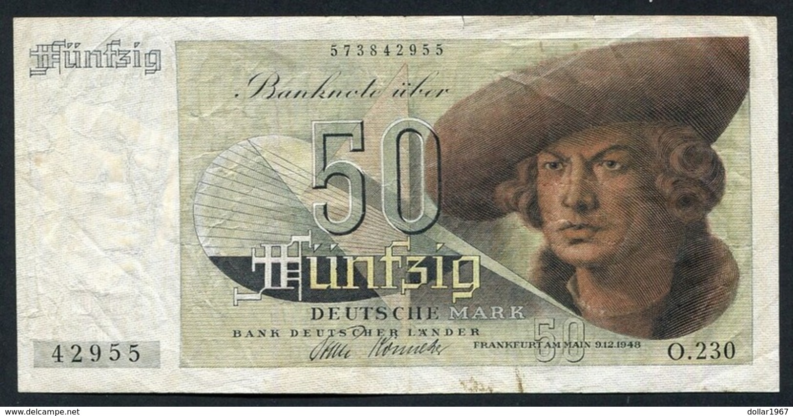 50 Deutsche Mark - Bank Deutscher Länder 9-12-1948 - See The 2 Scans For Condition.(Originalscan ) - 50 Deutsche Mark