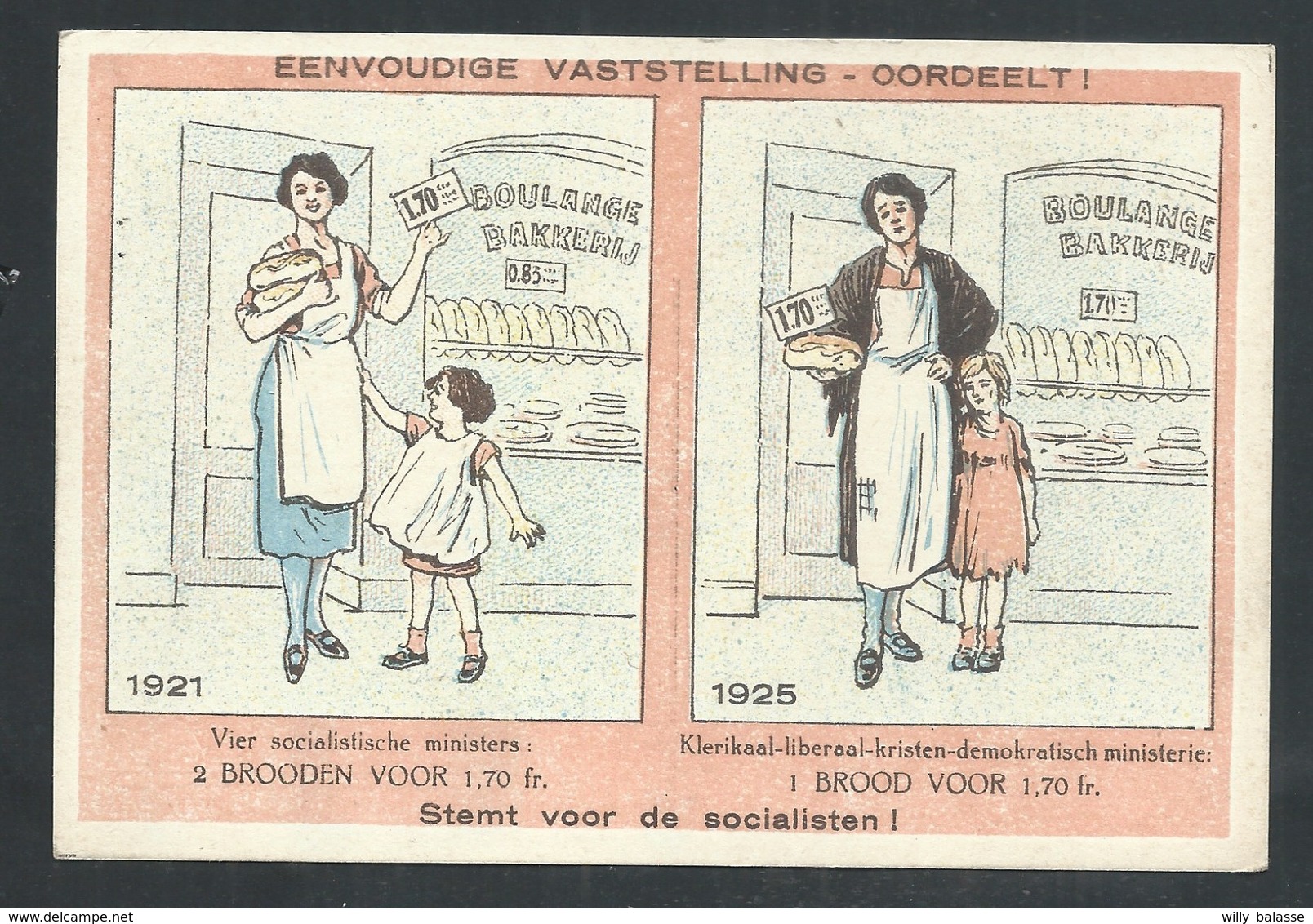 +++ CPA - Politique - Election - " Stemt Voor De Socialisten " - Socialistes - 1921 - 1925  // - Politieke Partijen & Verkiezingen