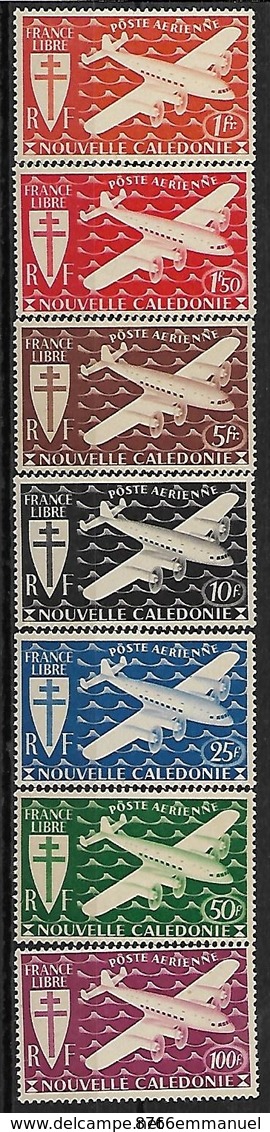 NOUVELLE-CALEDONIE AERIEN N°46 A 52 N** - Unused Stamps