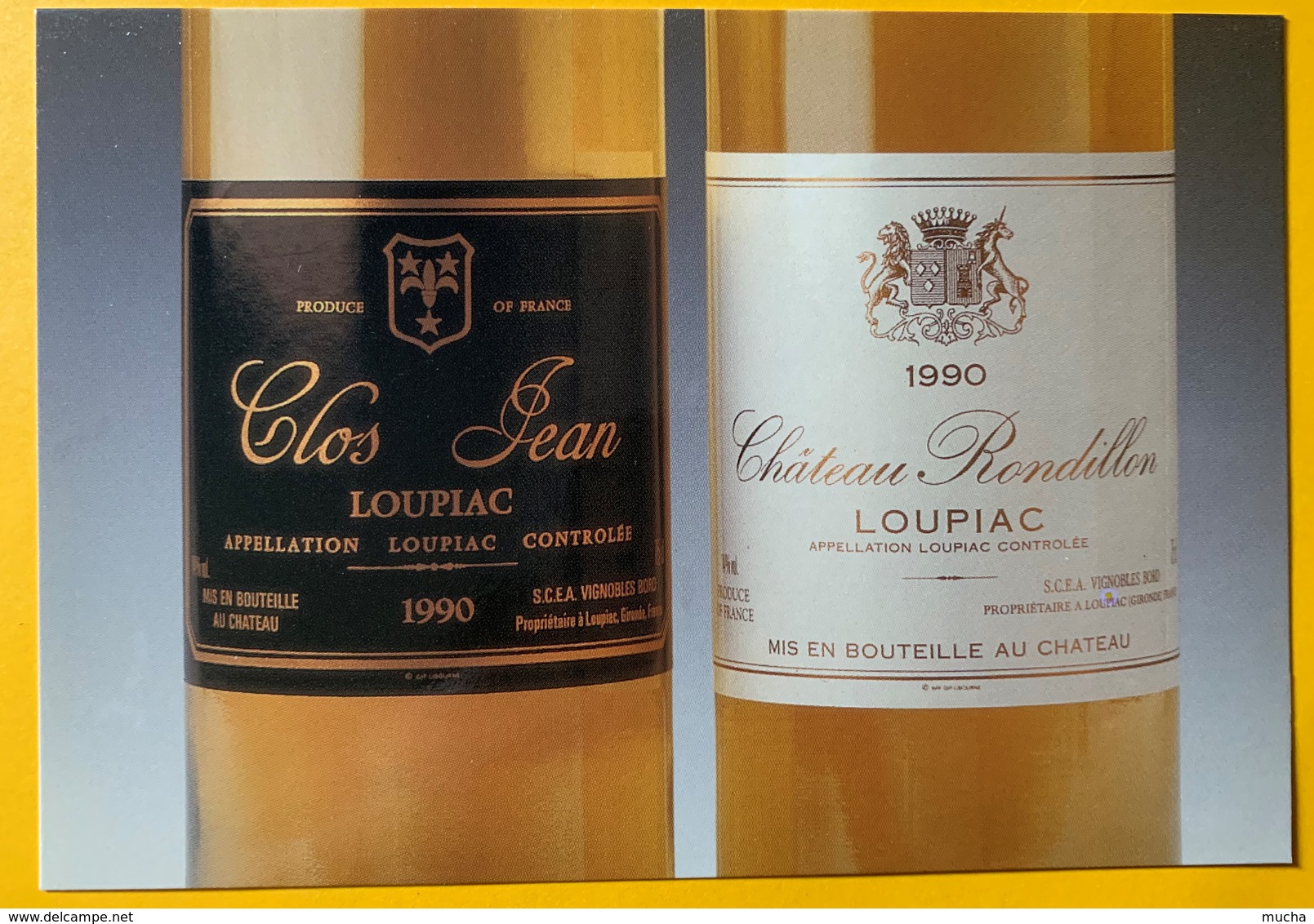 12103 -  Château Clos Jean & Rondillon Loupiac 1990 - Publicité