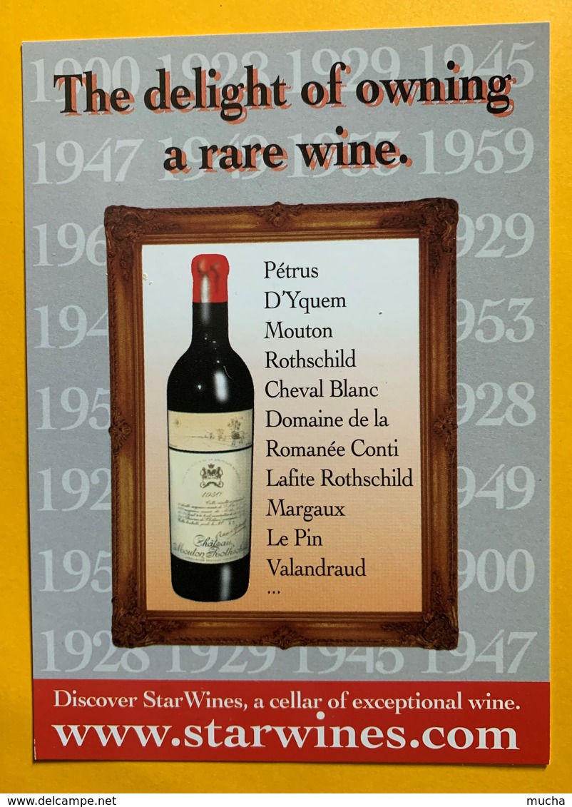 12108 - The Delight Of Owning A Rare Wine Dicover Starwines - Publicité