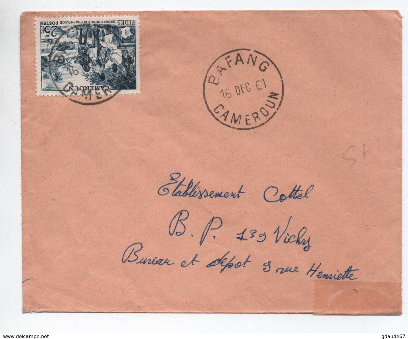 1961 - ENVELOPPE De BAFANG (CAMEROUN) - SEUL SUR LETTRE - Cameroun (1960-...)