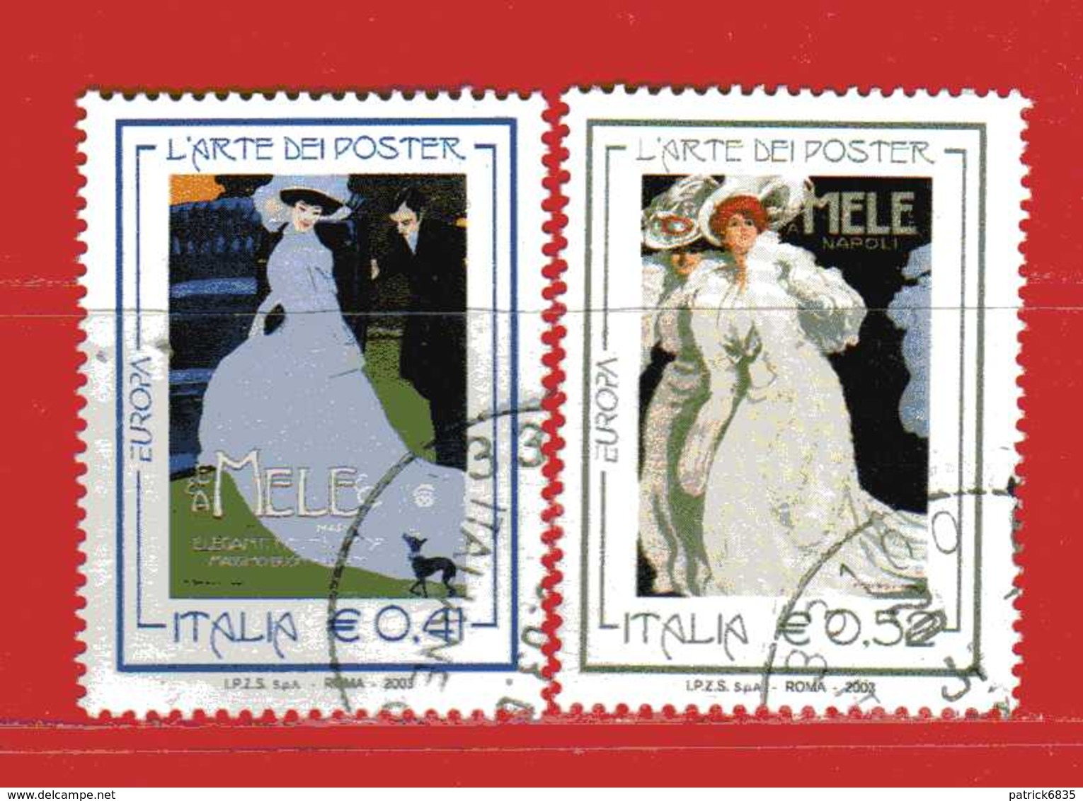 Italia ° -  2003 - EUROPA,   Unif.  2794-2795.  Gomma Integra . LUSSO - 2001-10: Usati