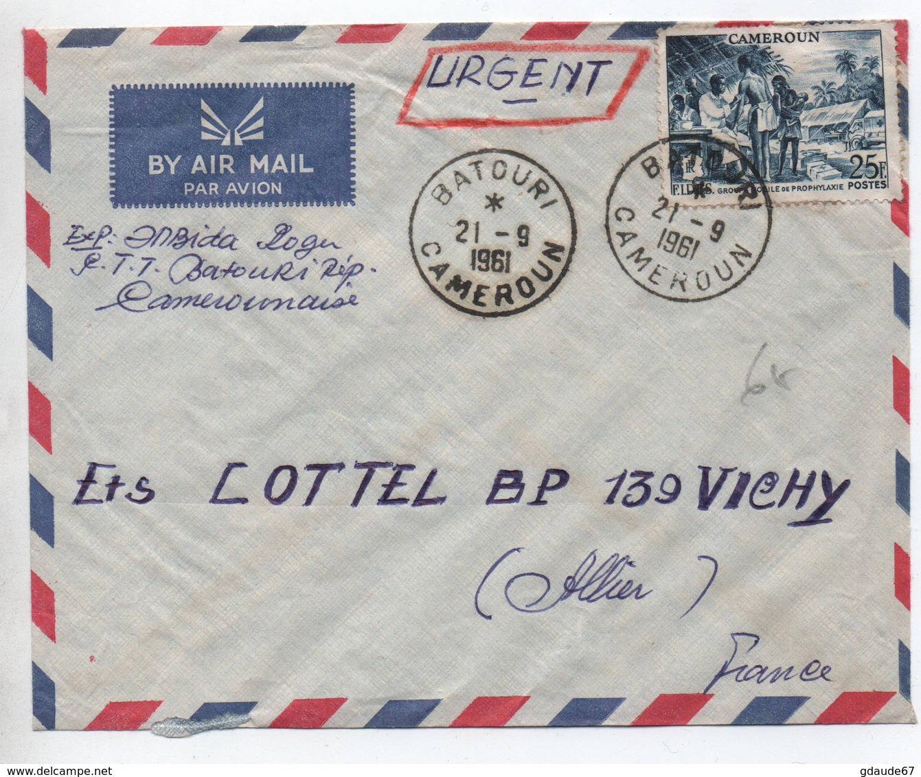 1961 - ENVELOPPE De BATOURI (CAMEROUN) - SEUL SUR LETTRE - Kameroen (1960-...)