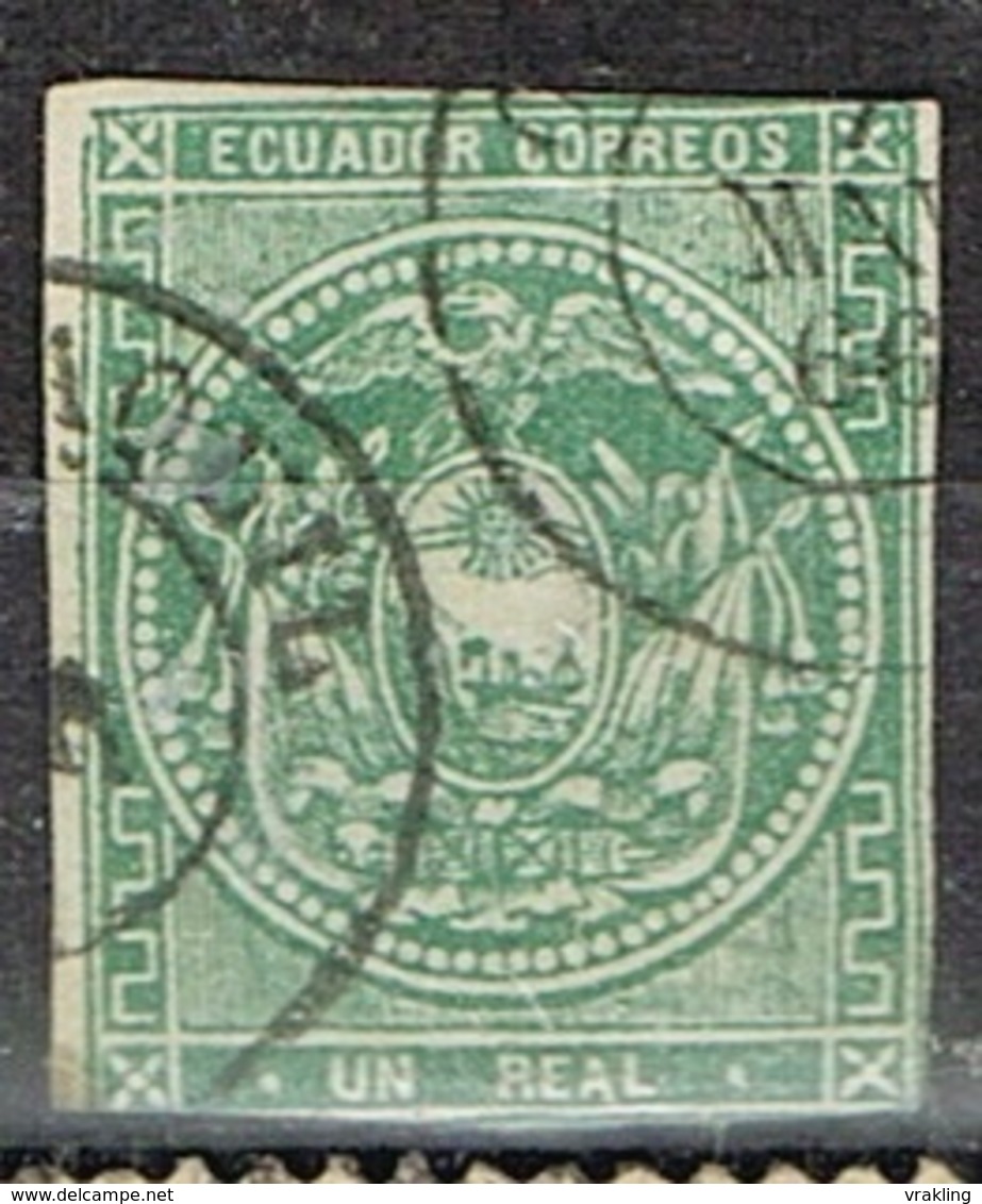 DO 15662 ECUADOR GESTEMPELD YVERT NR 2  ZIE SCAN - Equateur