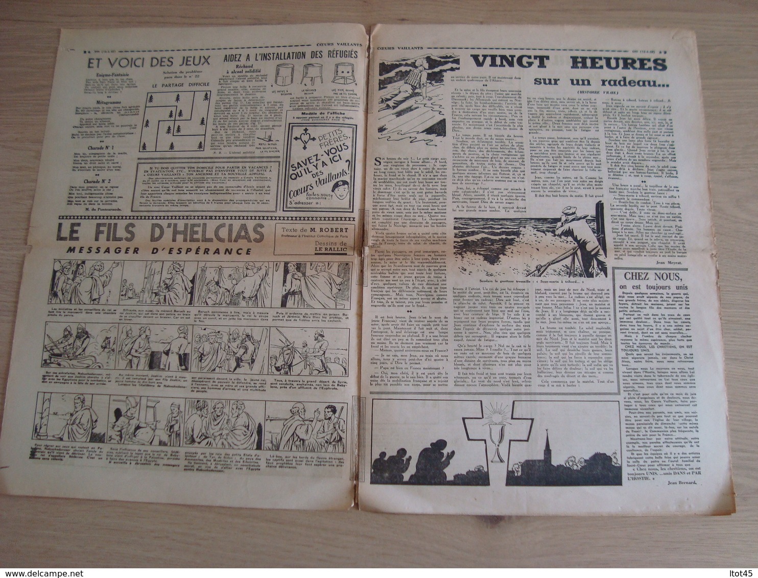 PERIODIQUE COEURS VAILLANTS DIMANCHE 16 JUIN 1940 N°24 - Vaillant