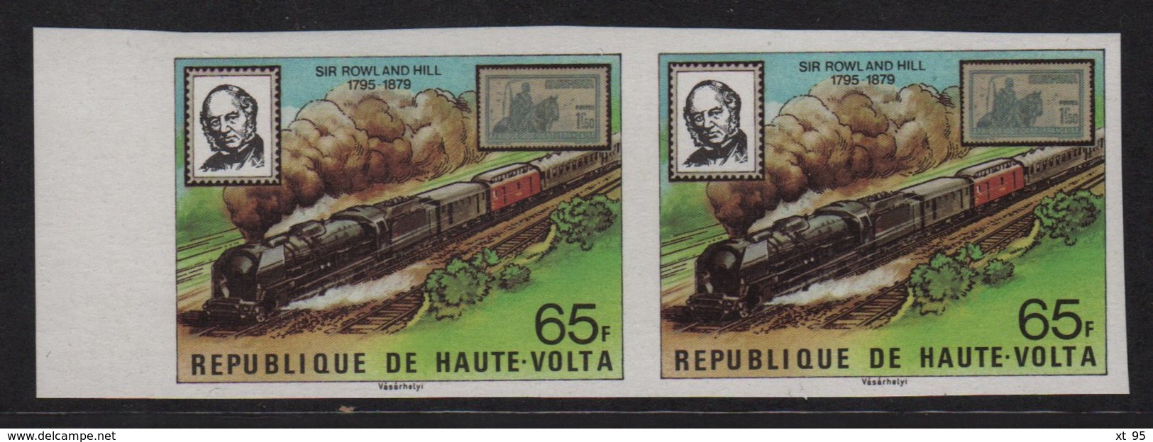 Haute Volte - N°484 Non Dentele ** - Train - Rowland Hill - Timbre Sur Timbre - Haute-Volta (1958-1984)