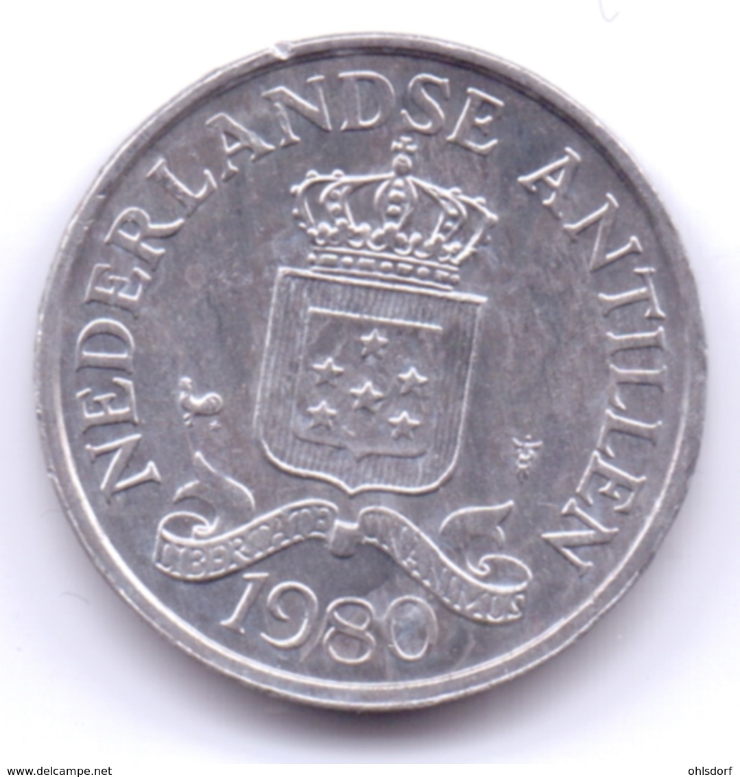 NETHERLAND ANTILLAS 1980: 2 1/2 Cents, KM 9a - Netherlands Antilles