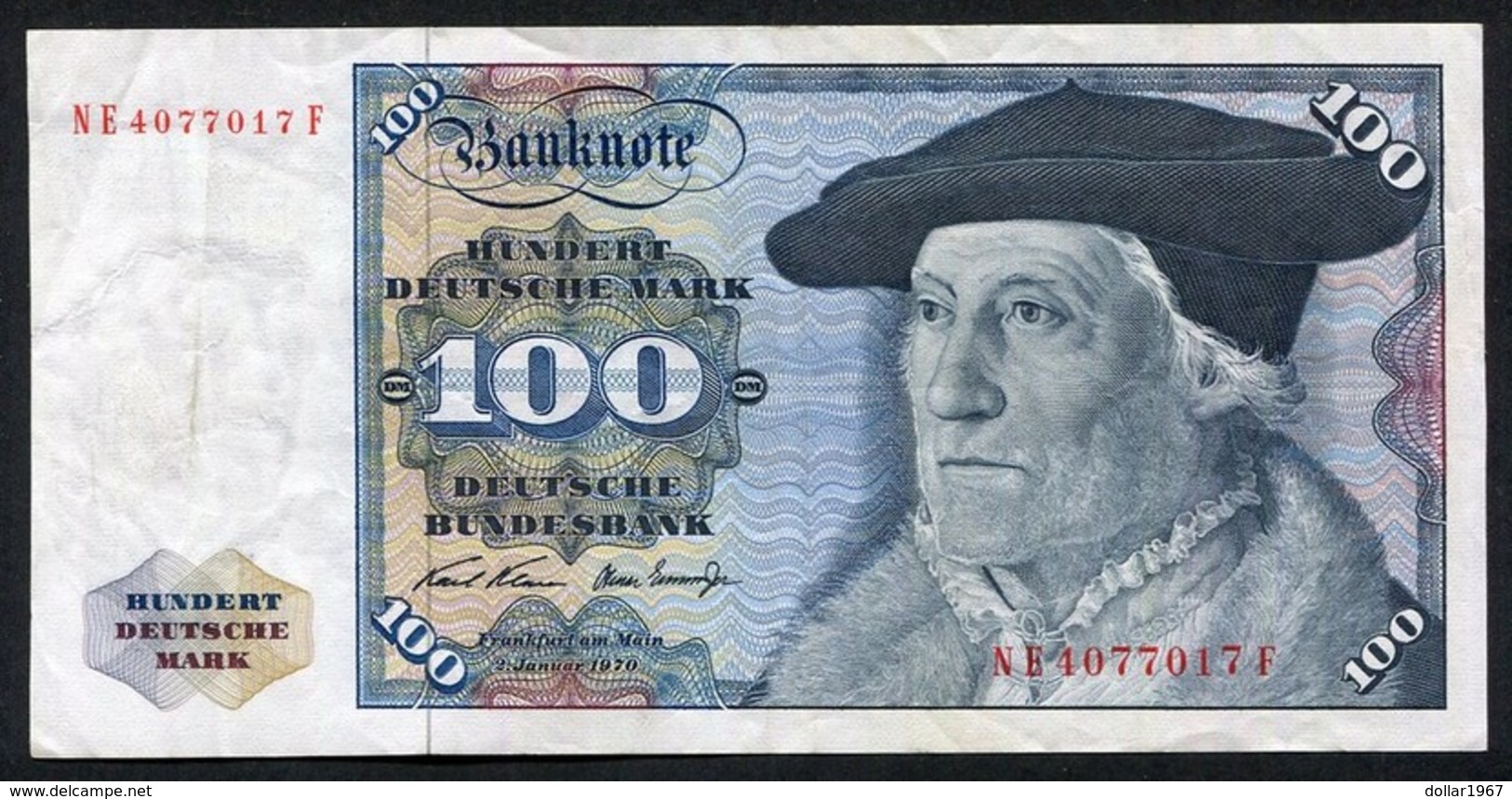 100 Deutsche Mark 2-1-1970 / Bundesbanknote NE - See The 2 Scans For Condition.(Originalscan ) - 100 DM