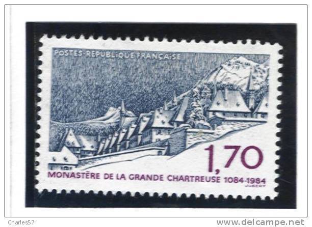 France 2323  Neuf ** Monastère De La Grande Chartreuse " (cote 1,00€) - Sous Faciale - Unused Stamps