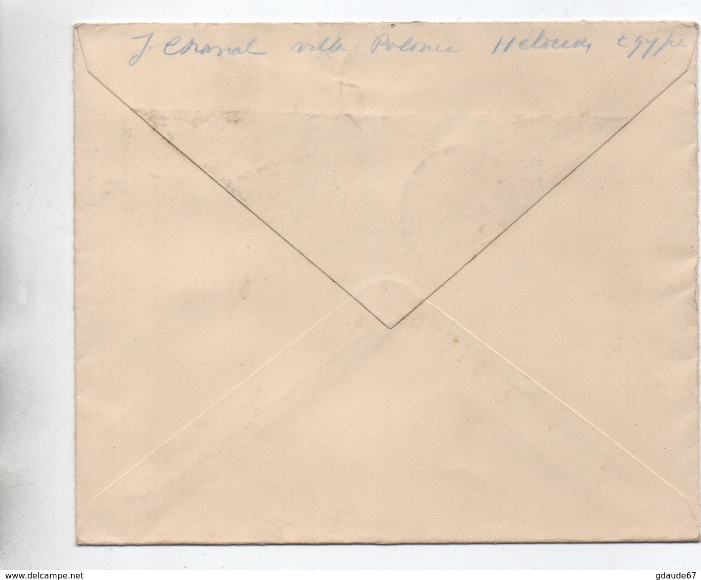 EGYPTE / EGYPT - 1937 - ENVELOPPE PAR AVION De HELWAN LES BAINS - Lettres & Documents