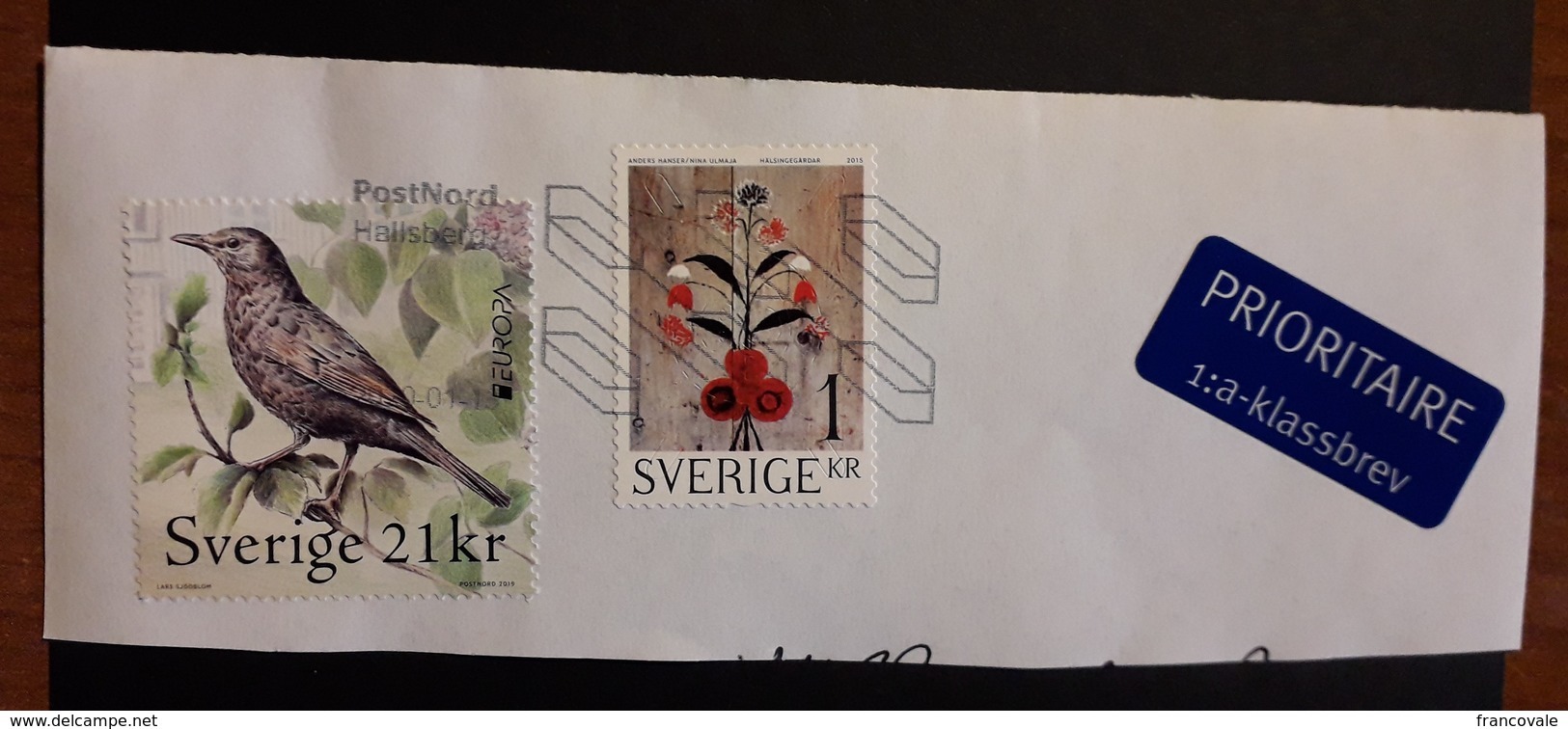 Sweden 2019 Bird Europa And 2015 2 Stamps Used - Usati