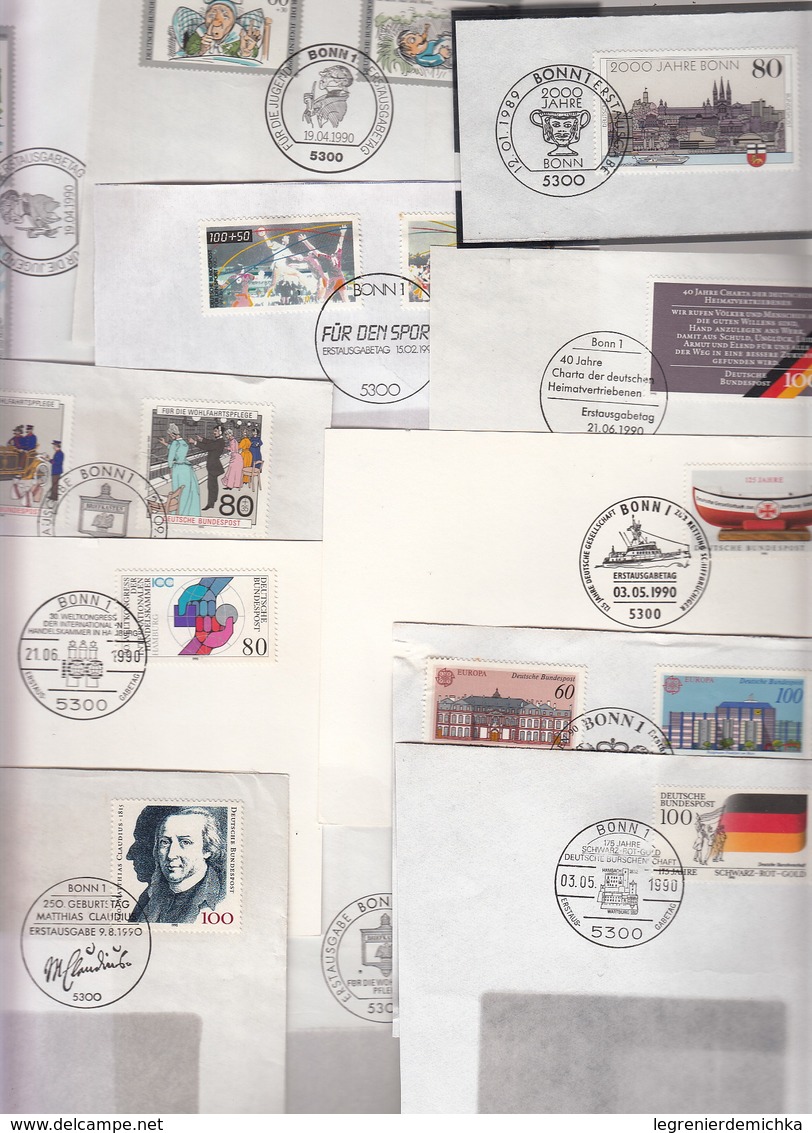 ALLEMAGNE République Fédérale Allemande - Gros Lot De Timbres Oblitérés Sur Fragments - Other & Unclassified