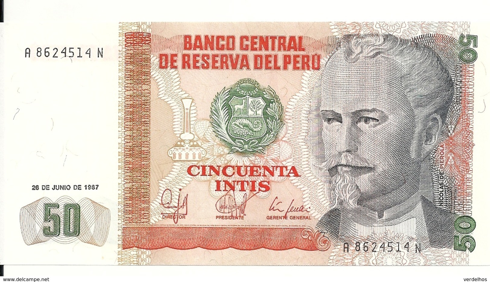 PEROU 50 INTIS 1987 UNC P 131 B - Pérou